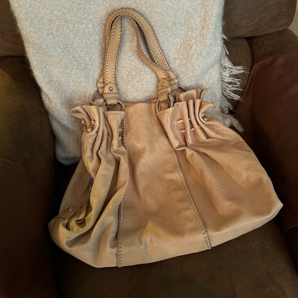 Leather Hobo Shoulder Bag Slouchy Magnetic - Picture 5 of 5